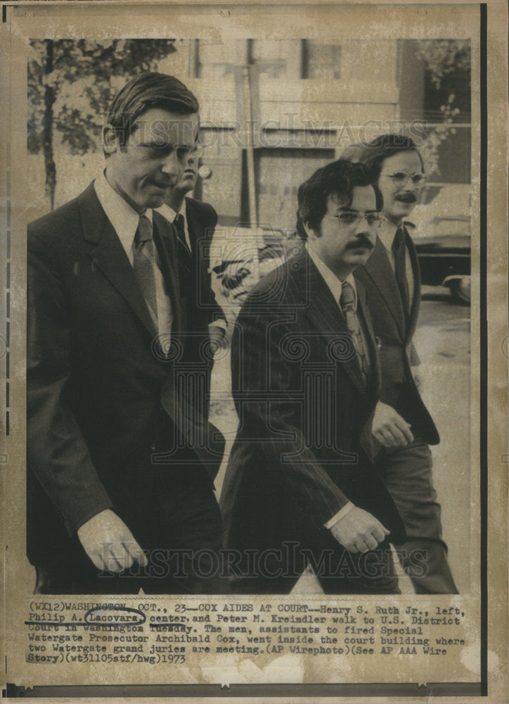 1973 Philip A Lacovara Henry S Ruth Peter M Kreindler Watergate - Historic Images