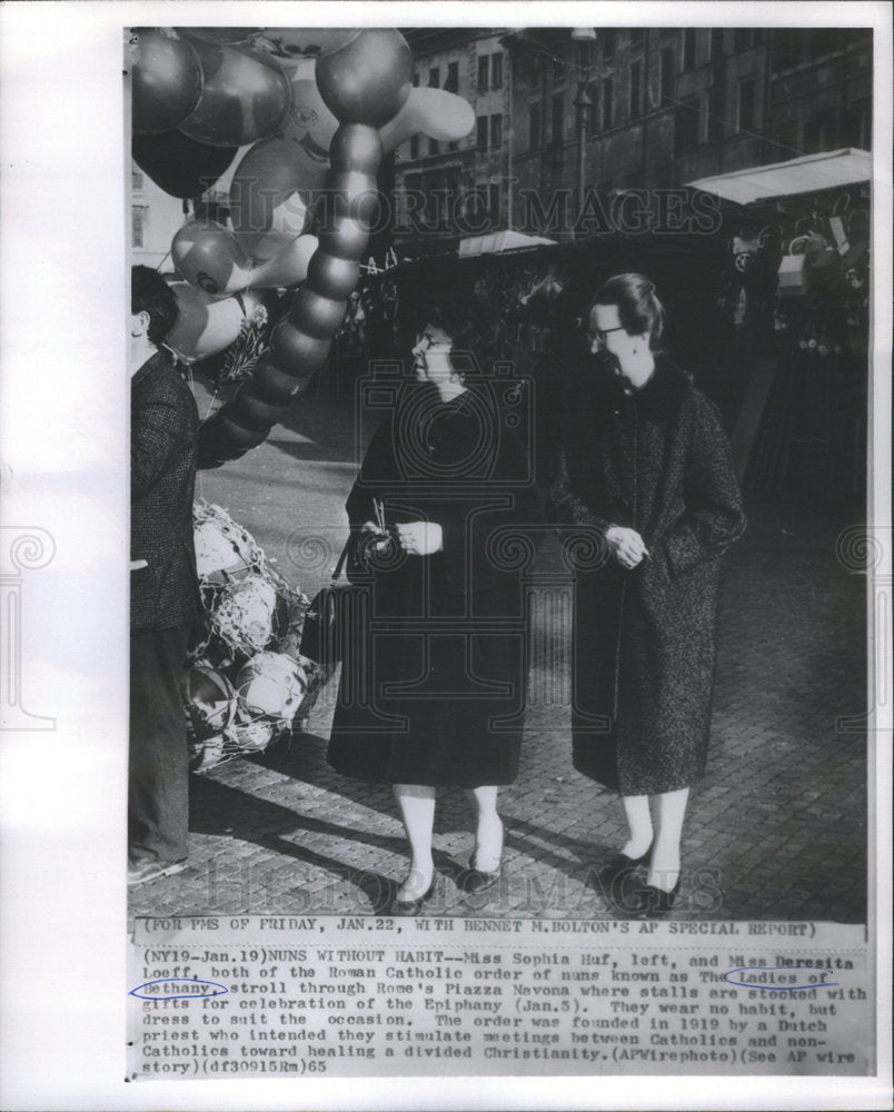 1965 LADIES OF BETHANY MISS SOPHIA HUF MISS DERESITA LOEFF - Historic Images