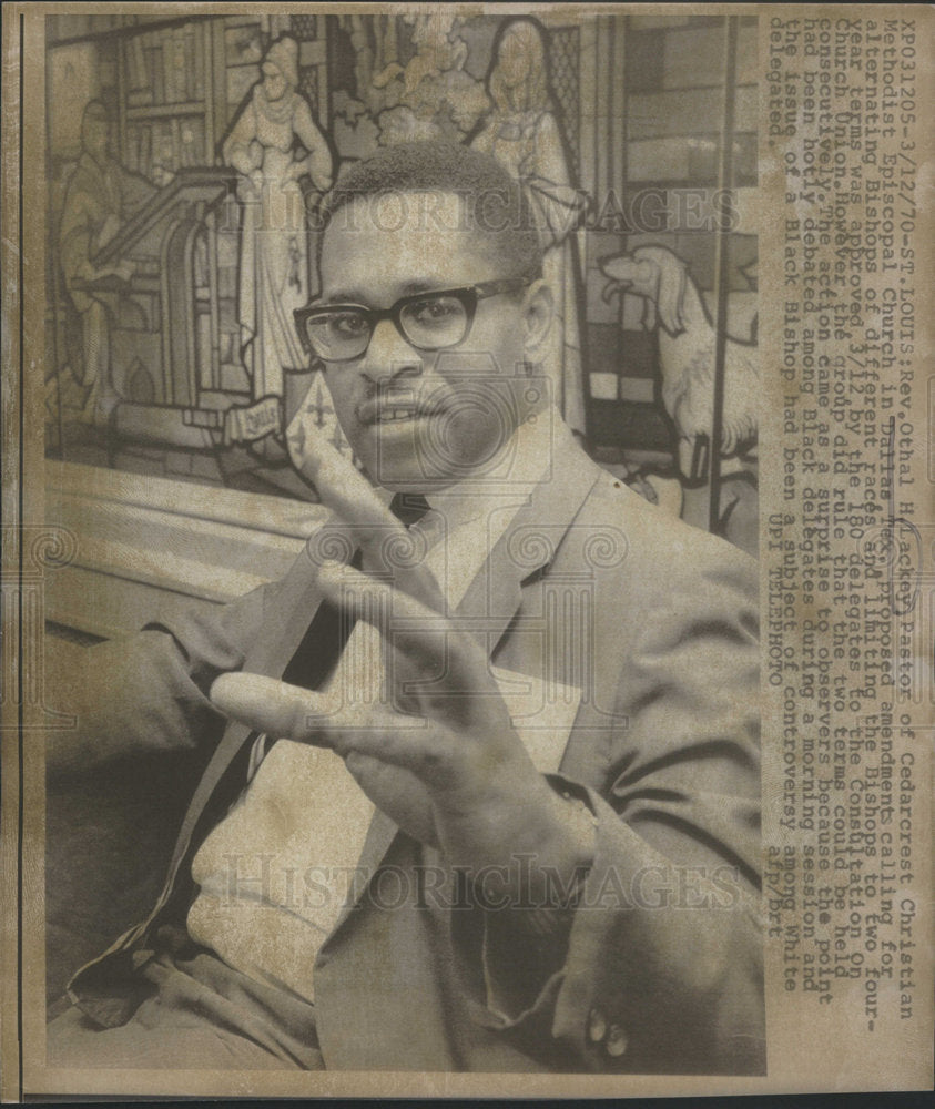 1970 Rev Orthal H Lackey Of Cedarcrest Christian Methodist Episcopal - Historic Images