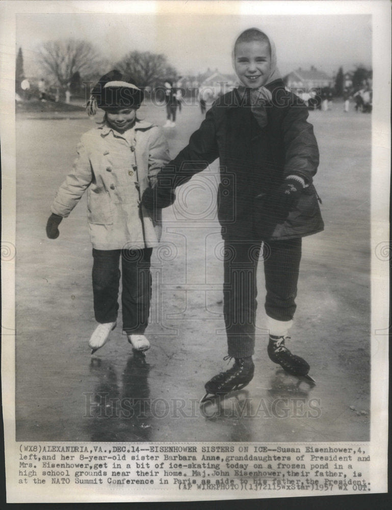 1957 Press Photo SUSAN EISENHOWER CONSULTANT AUTHOR SISTER BARBARA ANNE - Historic Images