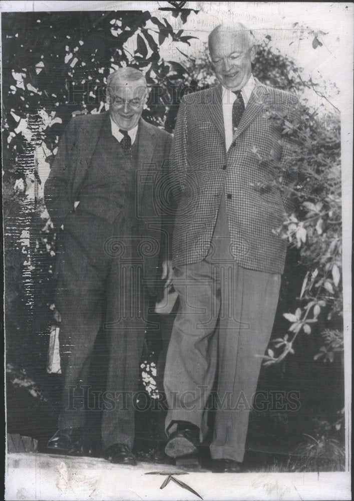 1957 Press Photo President Eisenhower And Secretary Of State John Porter - Historic Images