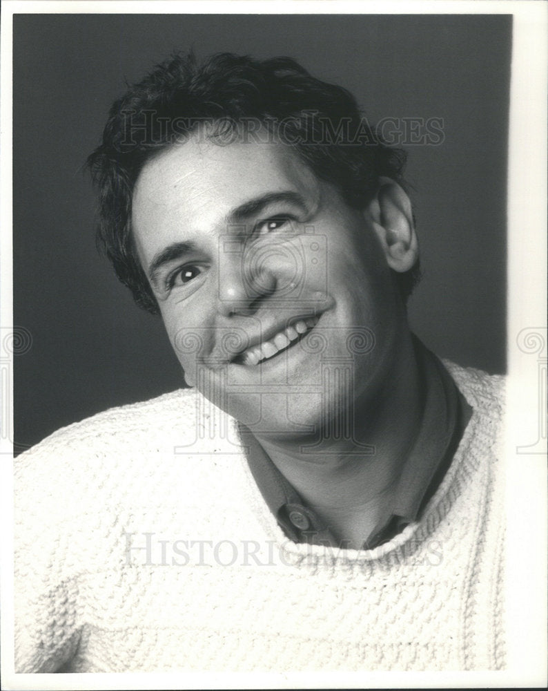 1986 Press Photo Craig Ladan Author In An Interview At A TV Studio - Historic Images