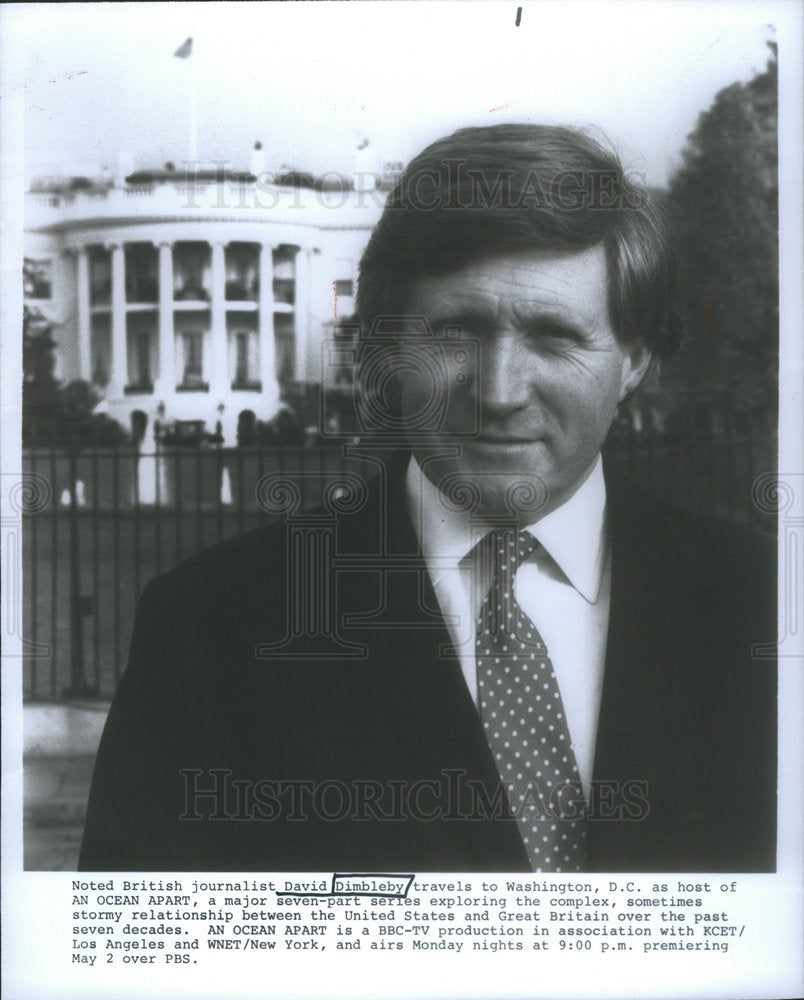 1988 Press Photo Journalist David Dimbleby - Historic Images