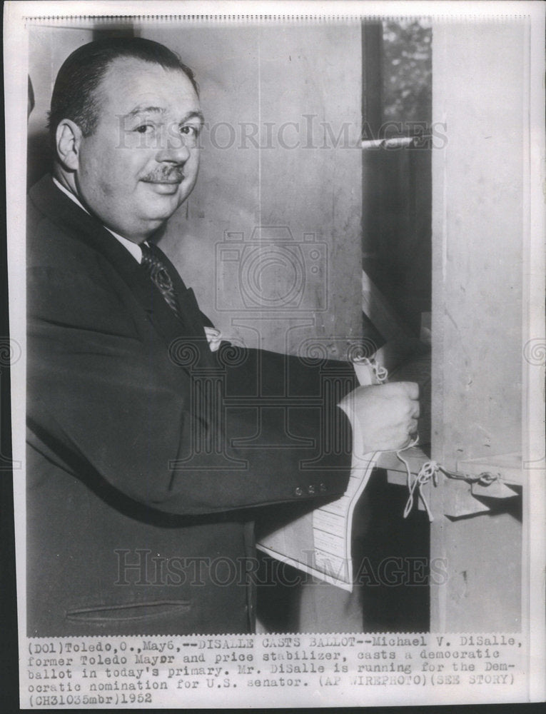 1952 Michael V DiSalle,former Mayor of Toledo - Historic Images