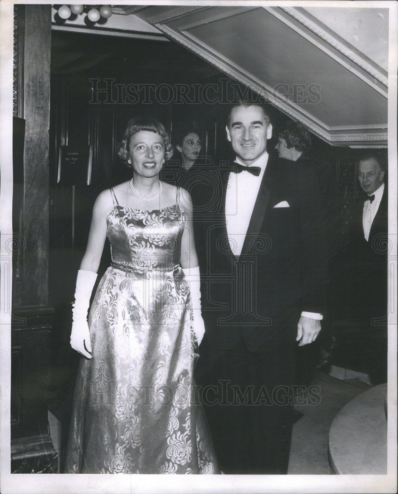 1963 Mrs. William Dickinson Junior Ball Dinner Party Illinois - Historic Images