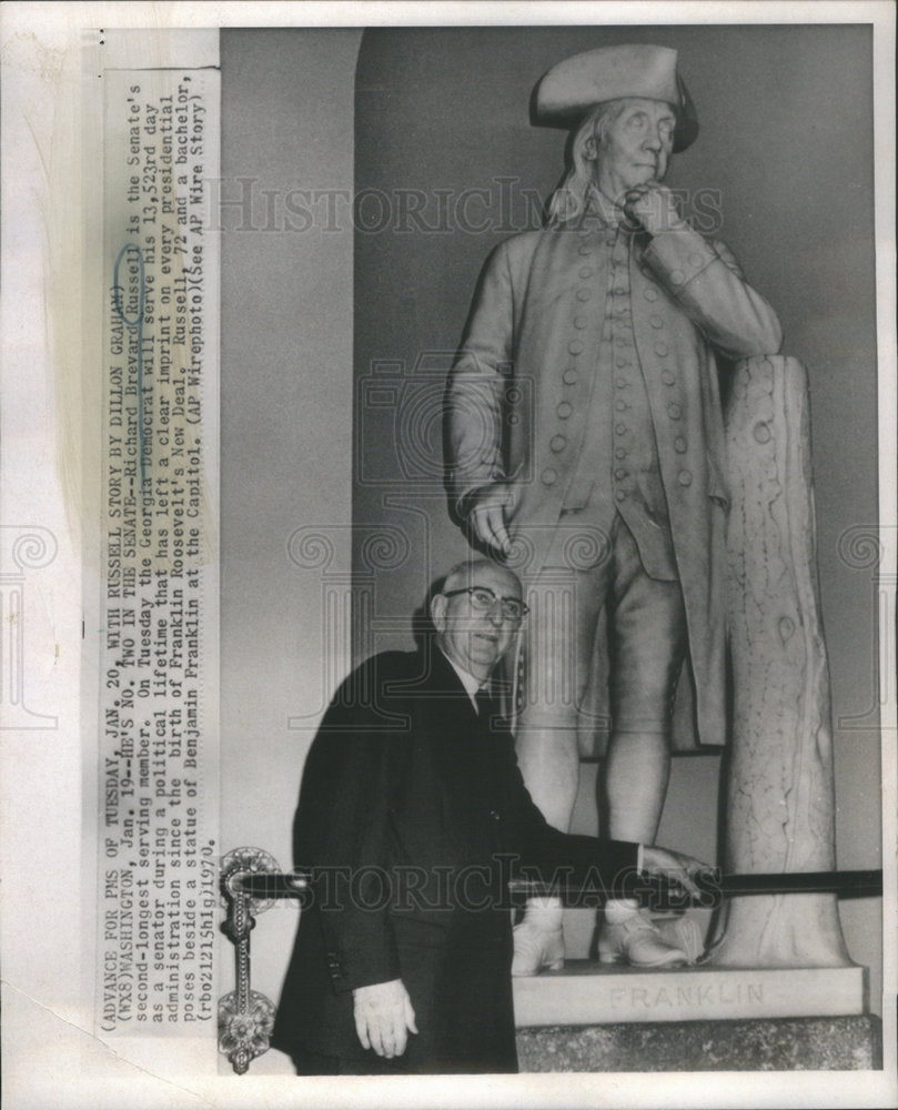 1970 RICHARD BREVARD RUSSELL DEMOCRATIC PARTY POLITICIAN - Historic Images