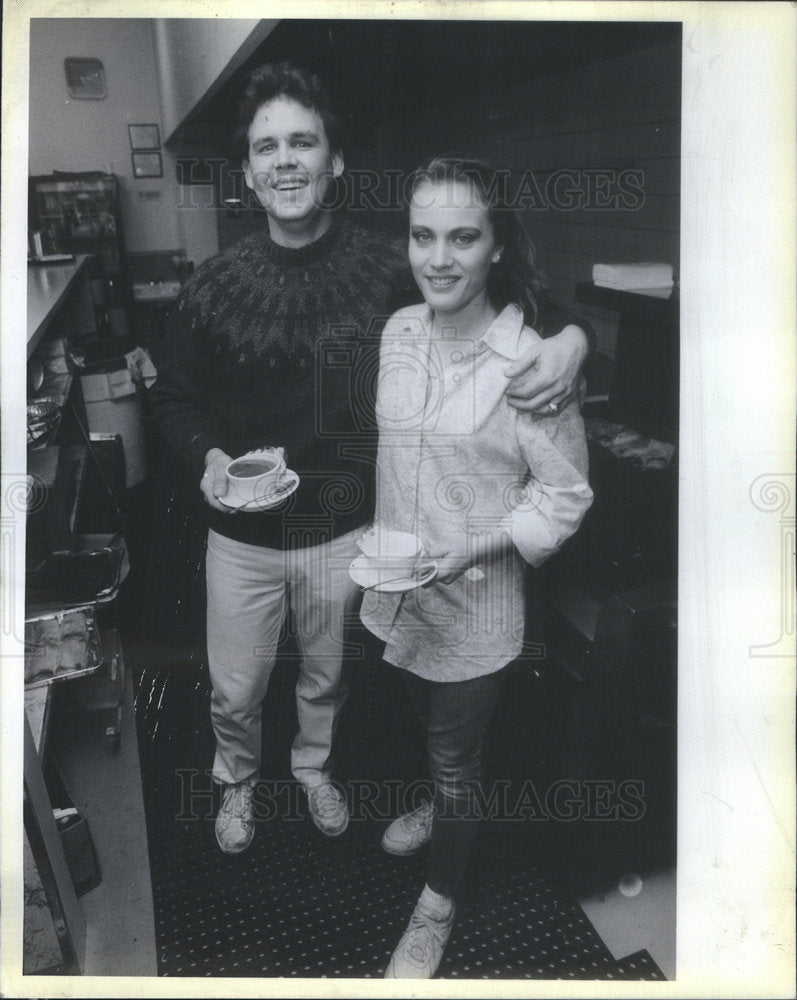 1986 Press Photo JEFF GEORGIA RUSSELL GREEK AMERICAN RESTAURANT - Historic Images