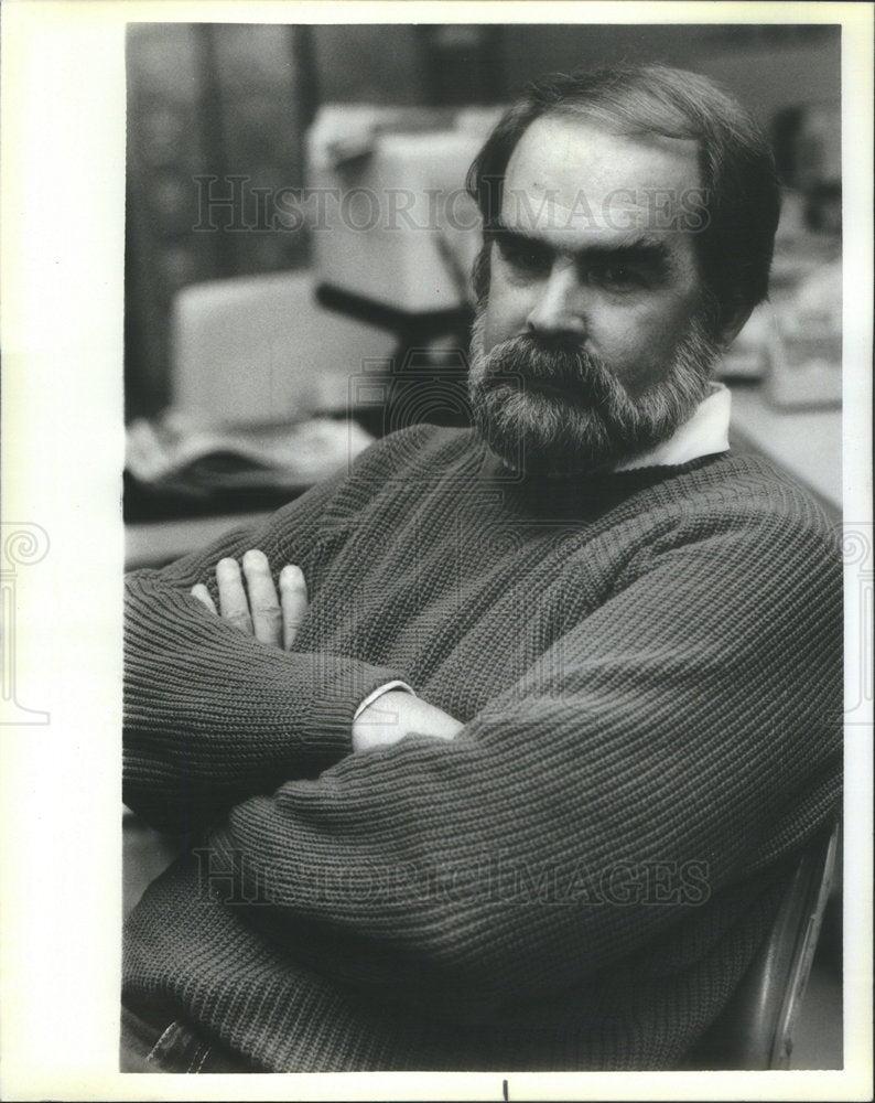1985 Press Photo James Russell Accused Abducting John Feirich Citizen's Arrest - Historic Images