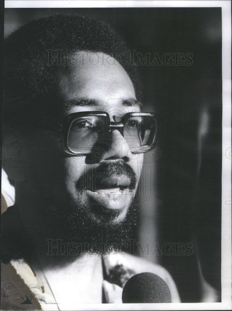 1977 Press Photo Panther Trial Witness Bobby Rush Hearing Verdict - Historic Images