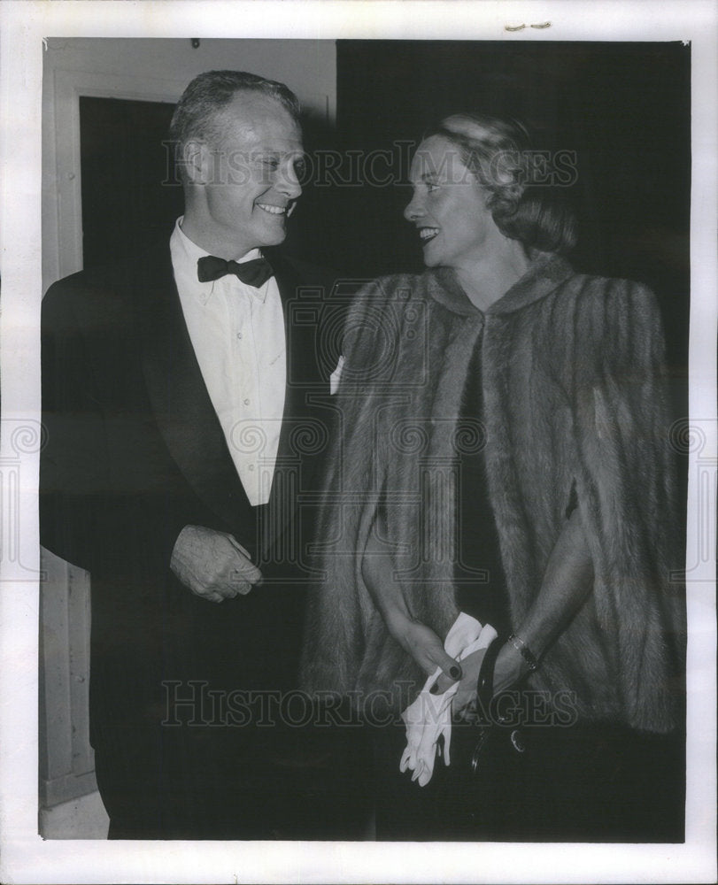 1956 Mr &amp; Mrs Charles Rush Enjoy The Music - Historic Images