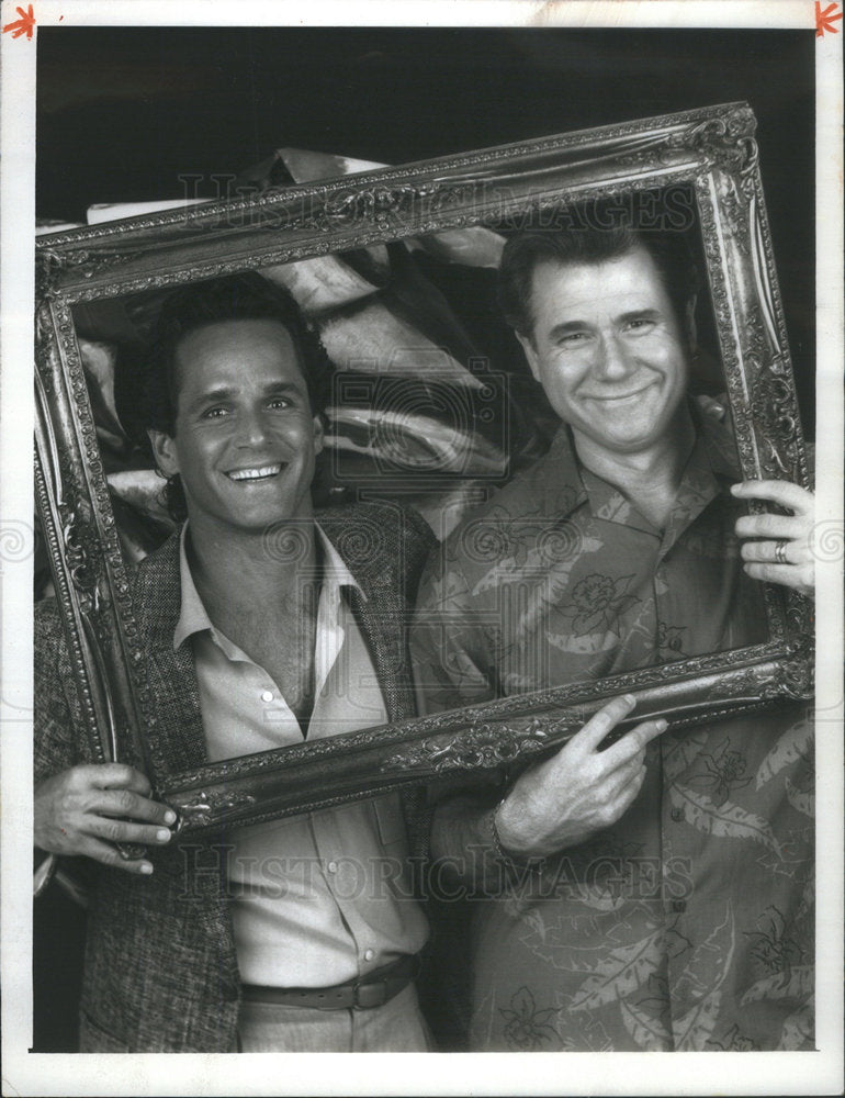 1988 Press Photo Gregory Harrison and John Laarroquette Star in "Hot Paint" - Historic Images