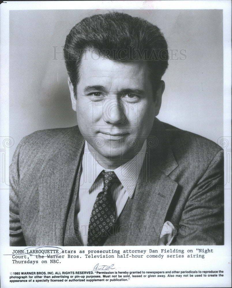 1985 Press Photo John Larroquette night court - Historic Images