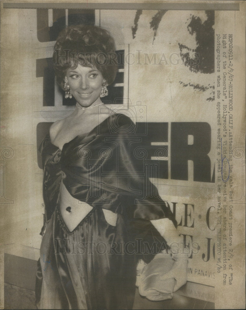 1967 Vickie Dougan In Gown At "Night of the Generals" Premiere - Historic Images