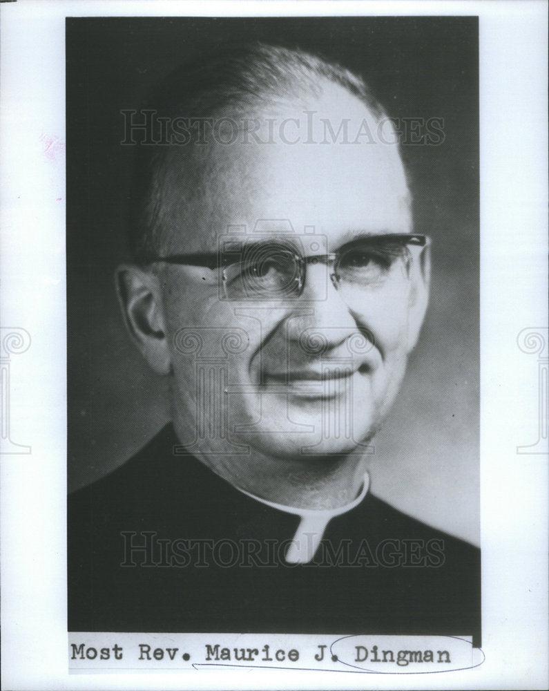 1979 Press Photo Reverend Dingman Portrait Passed Letter To Pope Iowa Visit - Historic Images