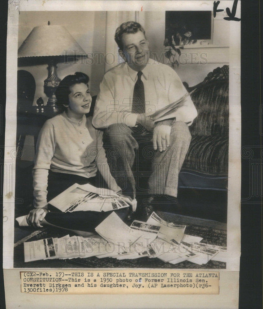 1950 Senator Everett Dirksen Illinois Daughter Joy Pekin Letters - Historic Images