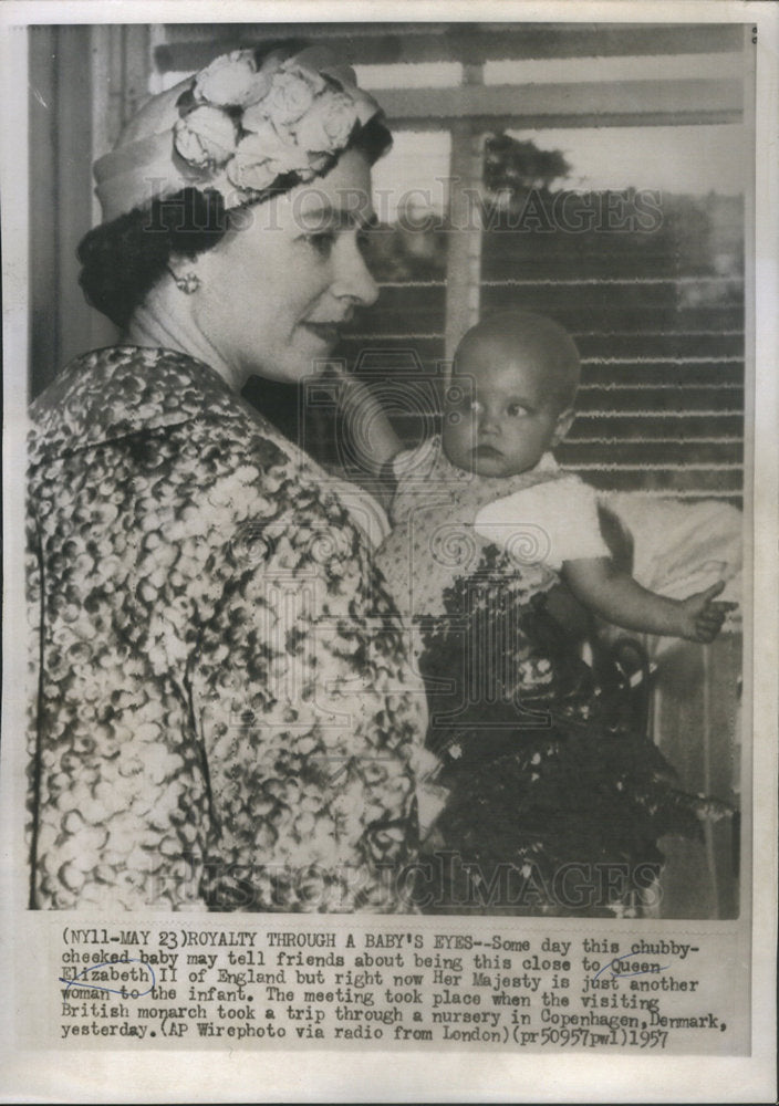1957 Queen Elizabeth II/England/Nursery/Baby - Historic Images