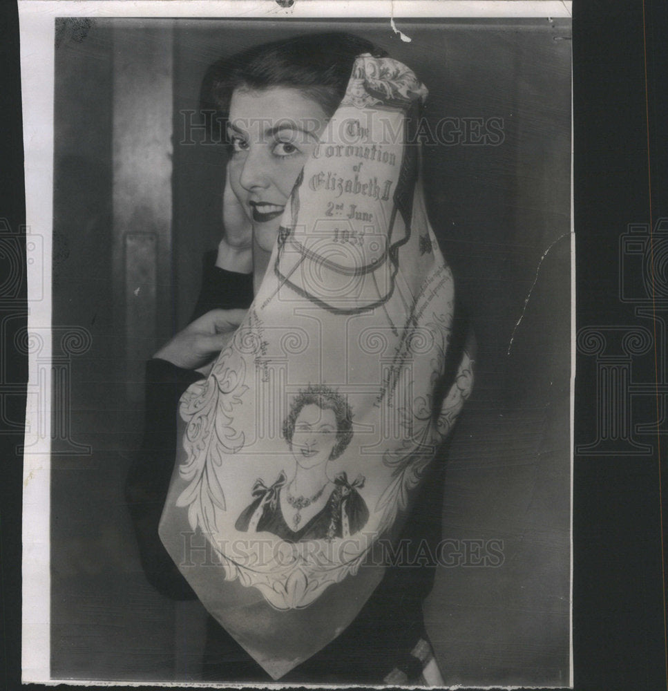 1952 Elizabeth Coronation Scarf - Historic Images