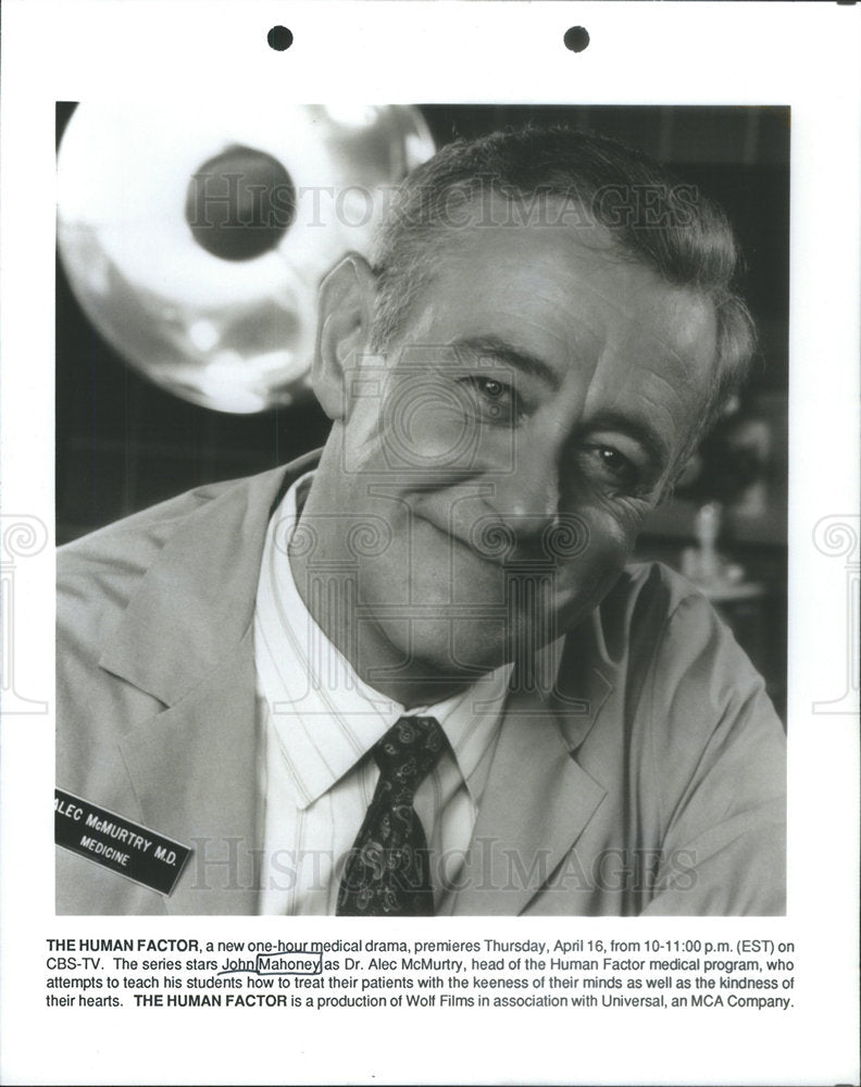 Press Photo John Mahoney Actor Dr. Alec McMurtry The Human Factor Drama - Historic Images