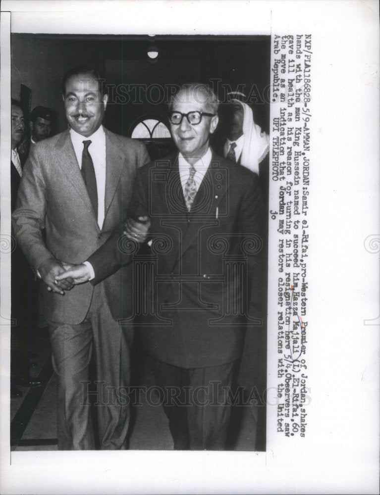 1959 Jordan Premier Samir el-Rifai-Historic Images