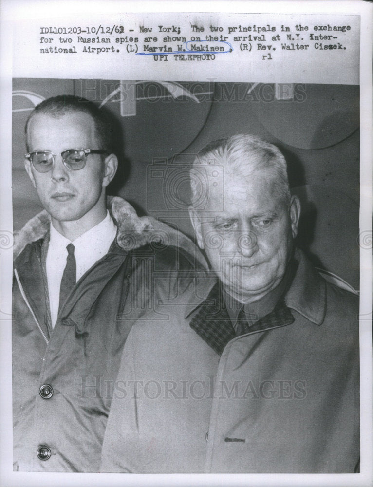 1963 Makinen and Cissek, principals in the Russian exchange. - Historic Images