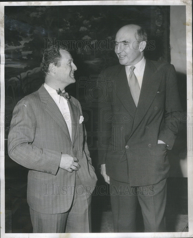 1955 Press Photo Sir Roger Makins British Diplomat Chicago Visit - Historic Images