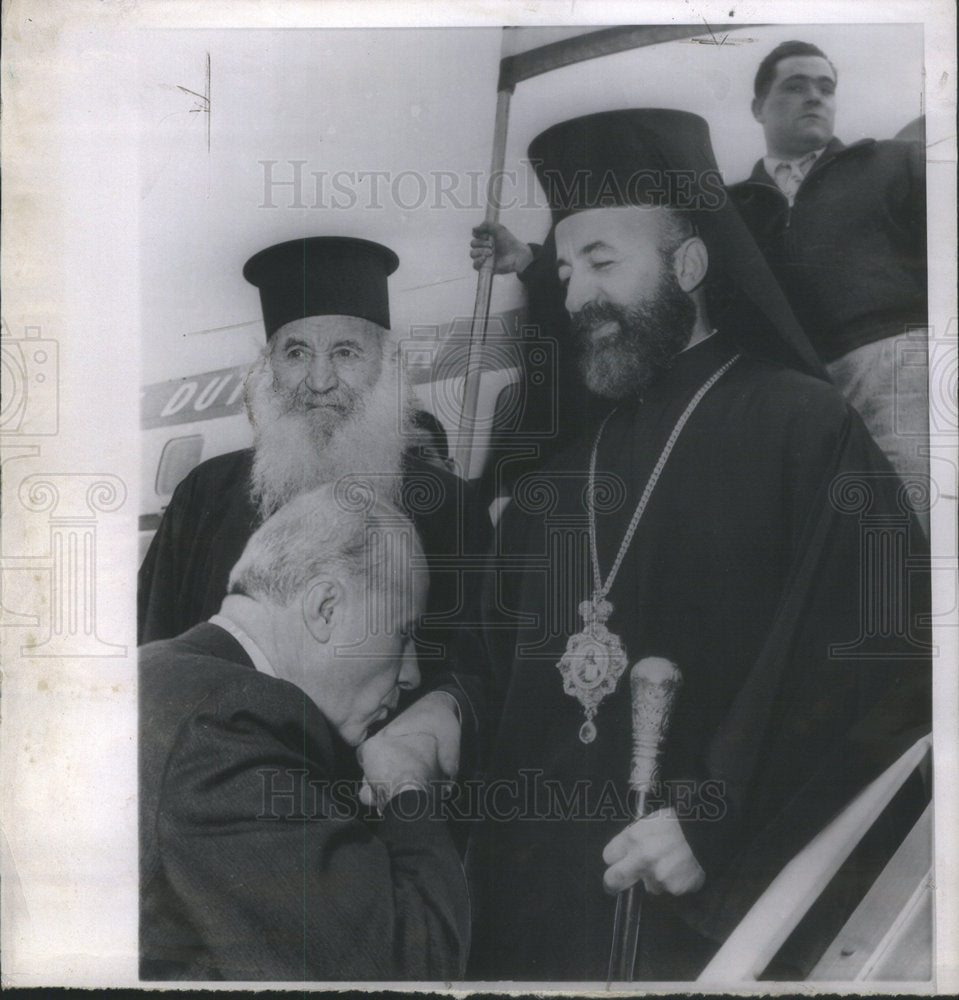 1958 Press Photo The Archbishop and Ethnarch of Cyprus, Makarios III - Historic Images