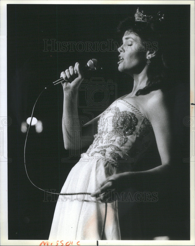 1984 Press Photo Shelly Lawler Miss Chicago Beauty Queen - Historic Images