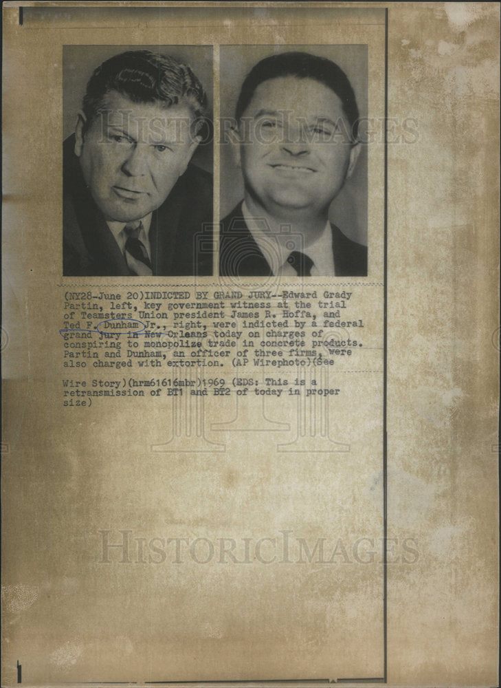 1969 Edward Grady and Ted F. Dunham, Jr. were indicted  - Historic Images