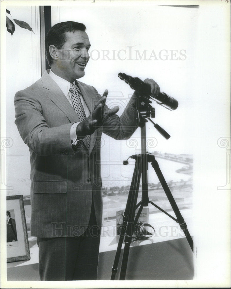 1985 Press Photo William Farley Colorado Republican Politician US Senate - Historic Images