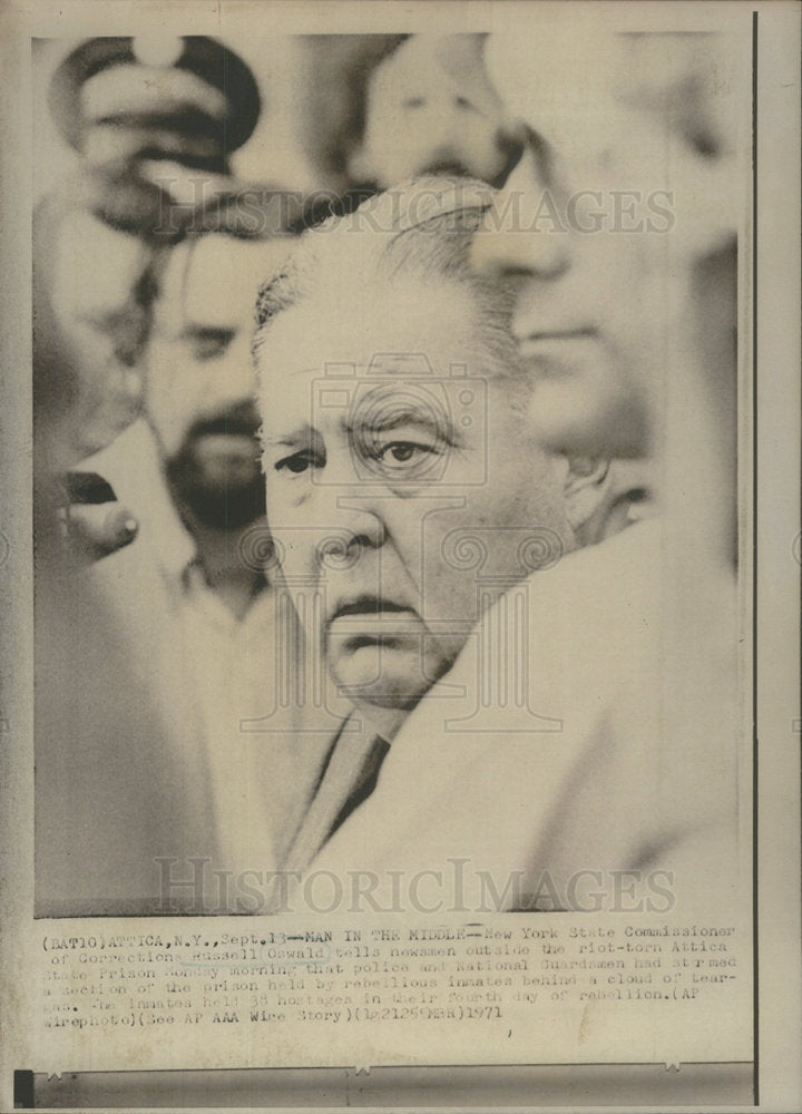 1971 Russell Oswald Commissioner Correction Attica Prison Riot - Historic Images