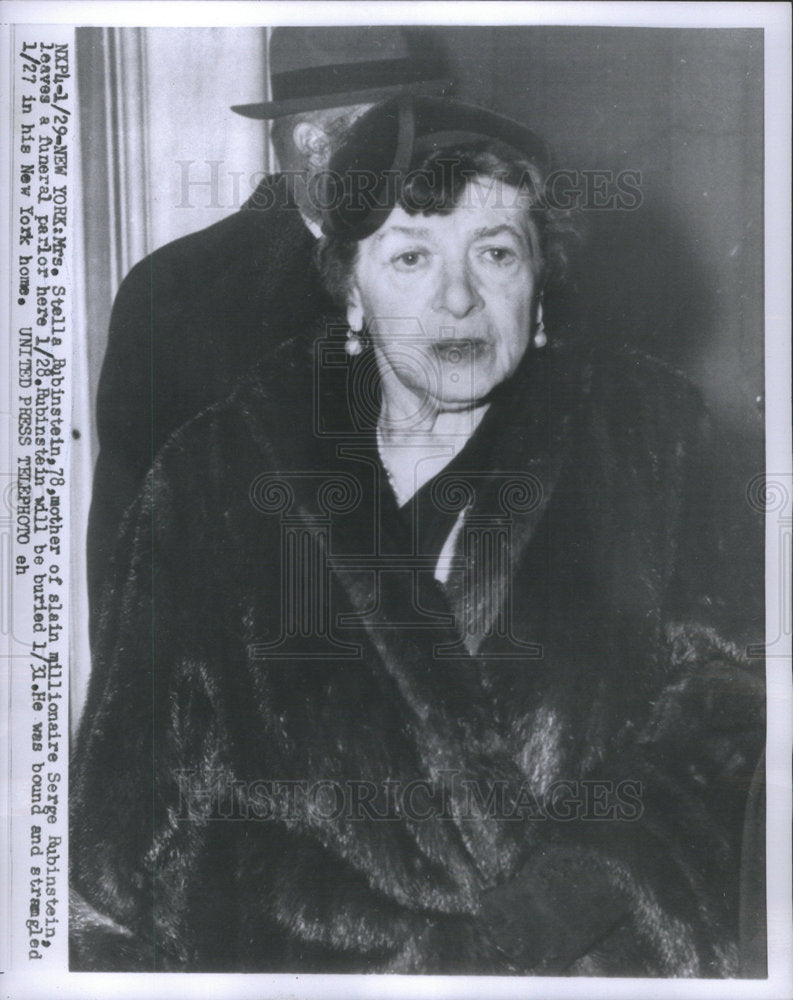 1955 Press Photo Mrs. Stella Rubinstein Millionaire's Mother - RSC63511 - Historic Images