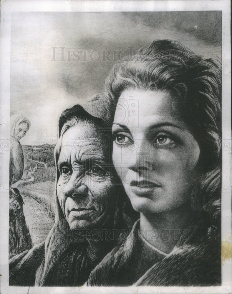 1949 Ruth and Naomi Bible Portrait Illustration Artist Guy Rowe - Historic Images