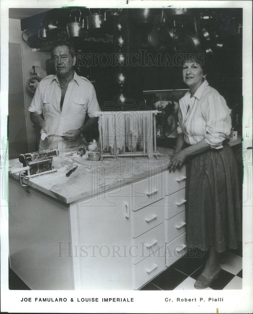 1984 Press Photo joe Famularos Italian Cook Louise Imperiale - Historic Images