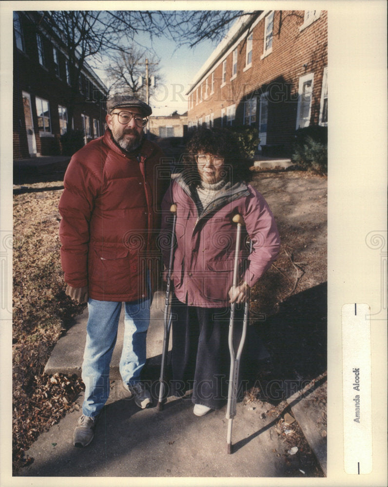 Press Photo Barbara Falk/Nurse/Edward Stein/Lawyer/Police Inflicted Injuries - Historic Images