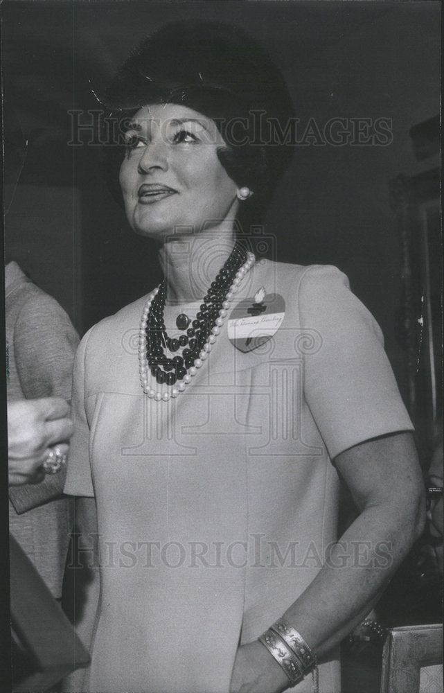 1968 Press Photo Mrs Leonard Rosenberg Volunteers For The Heart Assn&#39;s Kick Off - Historic Images