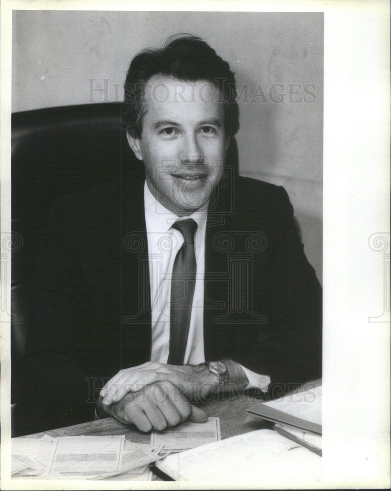 1984 Press Photo Mayor Washington Chief  Thomas Rosenberg Edward Vrdolyak estate - Historic Images