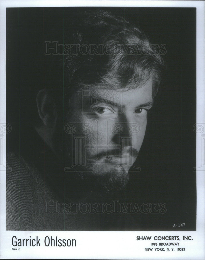 1983 Press Photo Pianist Garrick Ohlsson - Historic Images