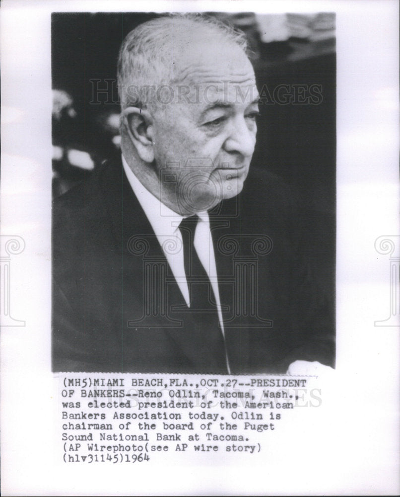 1964 National Bank Reno Odlin Tacoma American president Elect - Historic Images