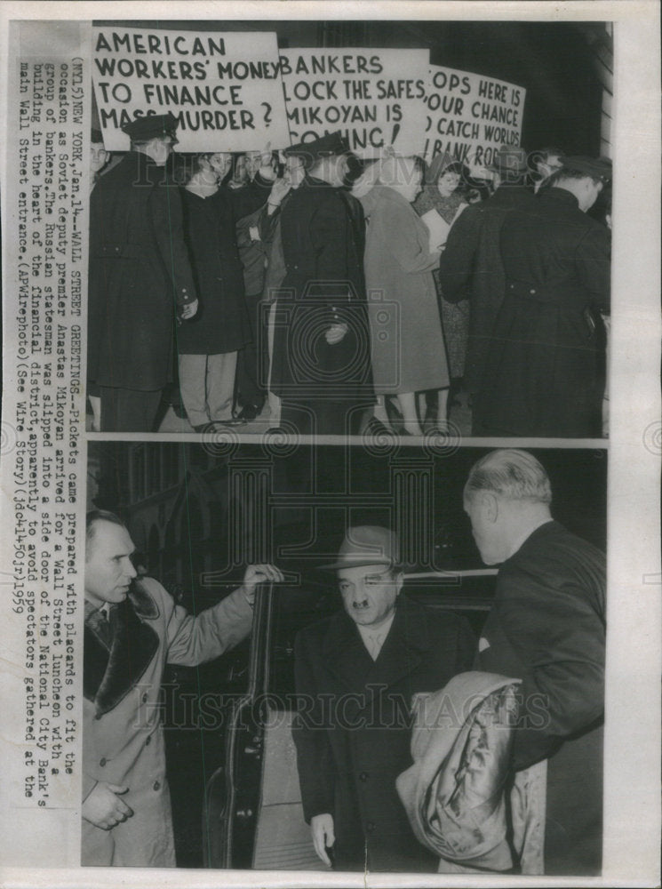 1959 Press Photo ANASTAS MIKOYAN SOVIET STATESMAN - Historic Images