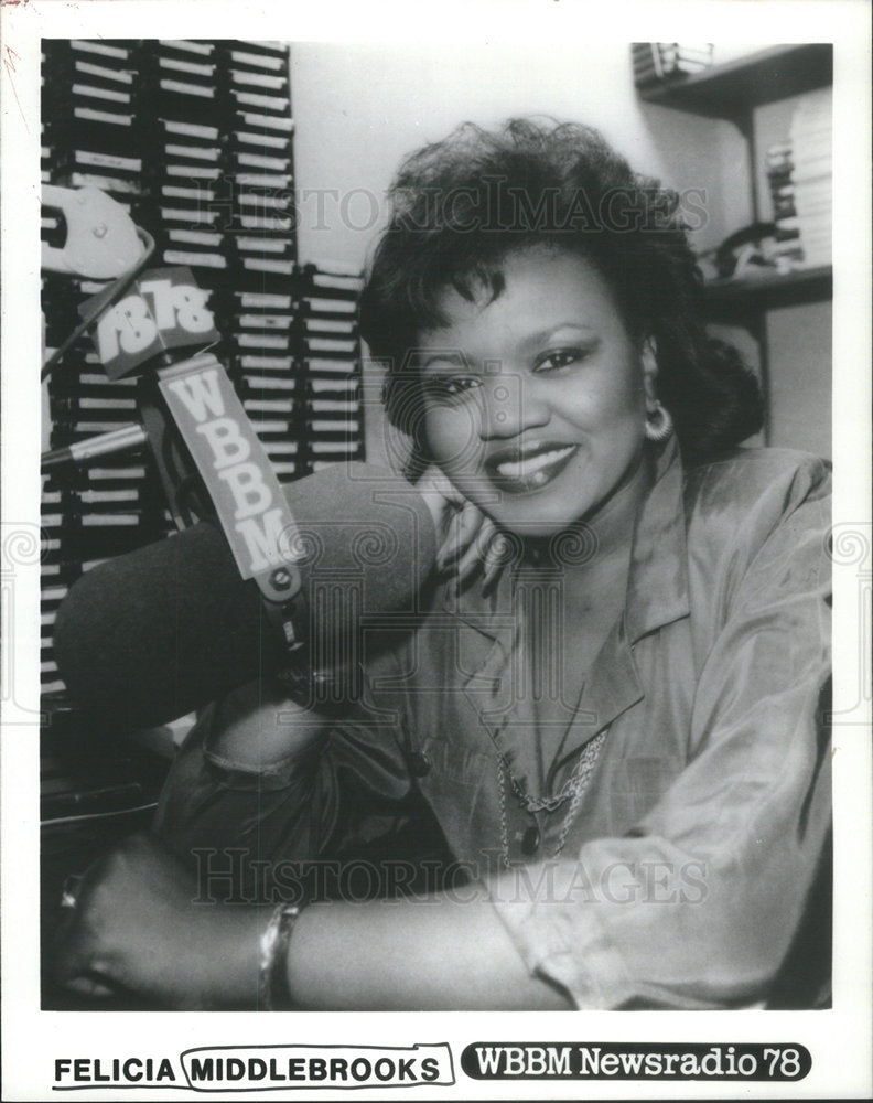 Press Photo Felicia Middlebrooks WBBM Newsradio 78 - Historic Images