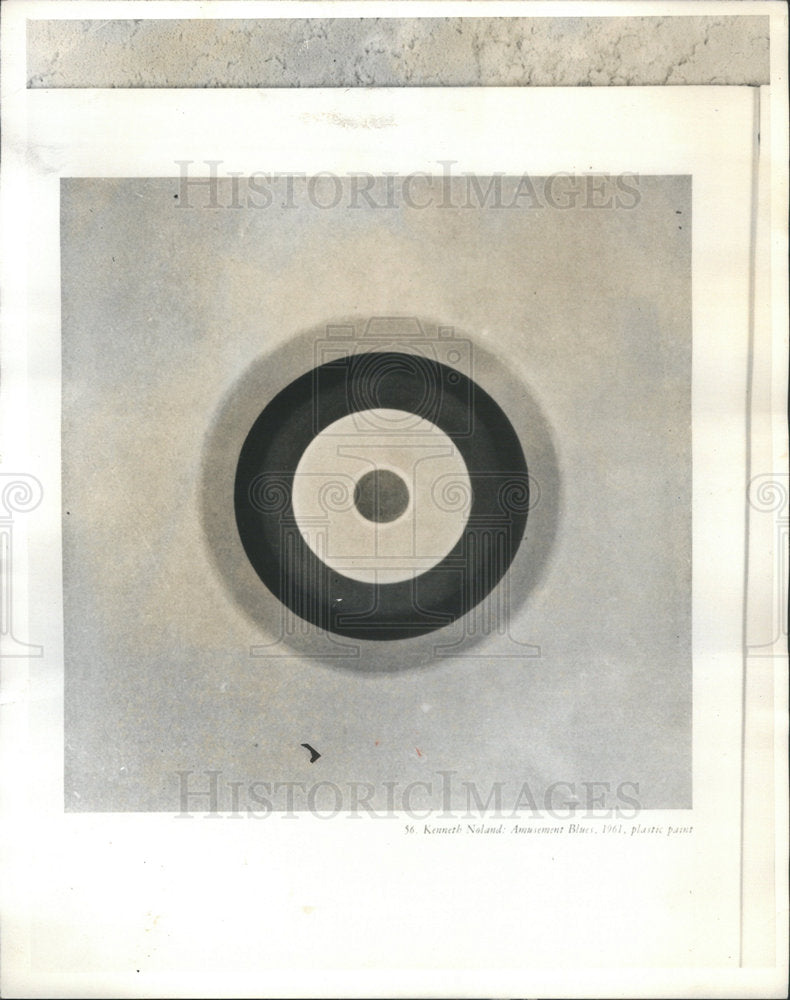 1965 Press Photo &quot;Amusement Blues&quot; by Kenneth Noland. - Historic Images