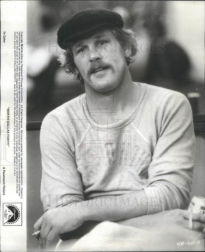 1979 Press Photo Actor Nick Nolte in "North Dallas Forty." - Historic Images