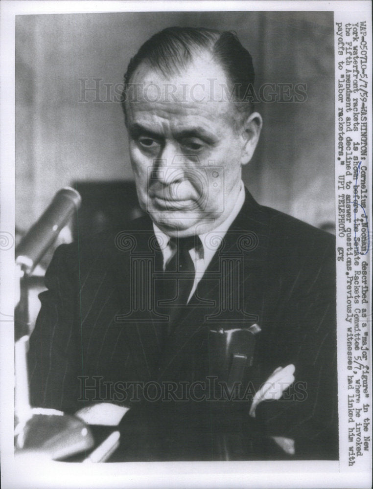 1959 Cornelius Noonan New York Waterfront Rackets Trial - Historic Images