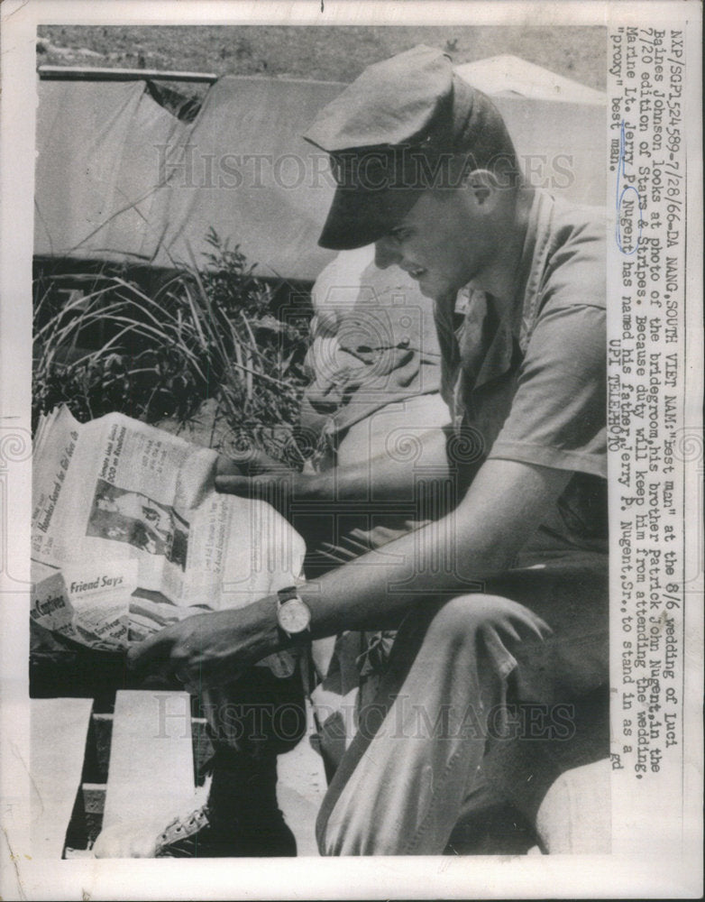 1966 Luci Baines Johnson brother Patrick Nugent bridegroom South Nam - Historic Images