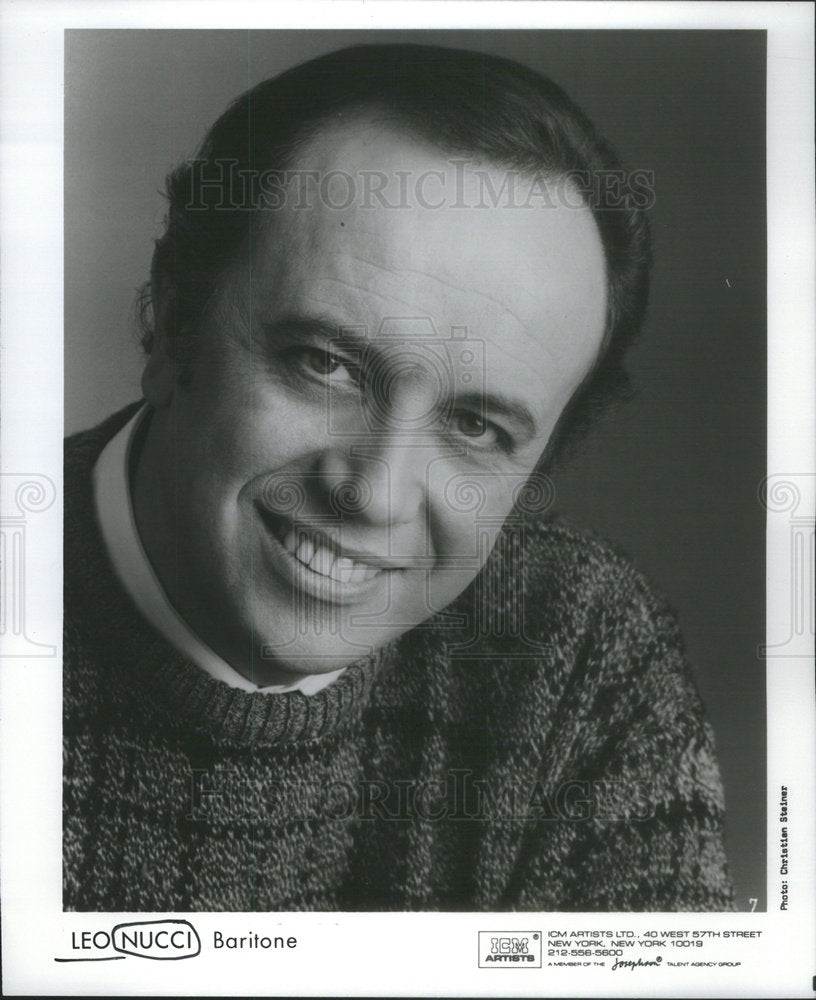 Press Photo Leo Nucci Italian Operatic Baritone Singer - Historic Images