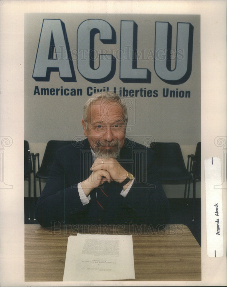 1989 Press Photo Jay Miller President ACLU - Historic Images