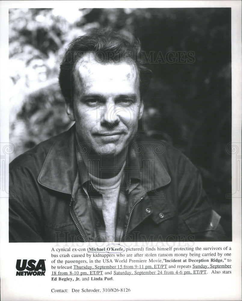 Press Photo Michael O Keefe Incident at Deception Ridge Actor - Historic Images