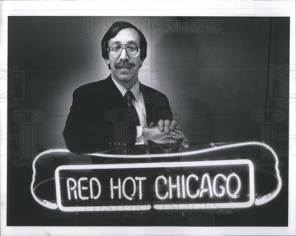 1989 Press Photo Scott Ladany Red Hot Chicago President - Historic Images