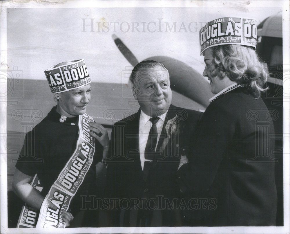 1960 Governor Mike DiSalle Ohio Senator Paul Douglas - Historic Images