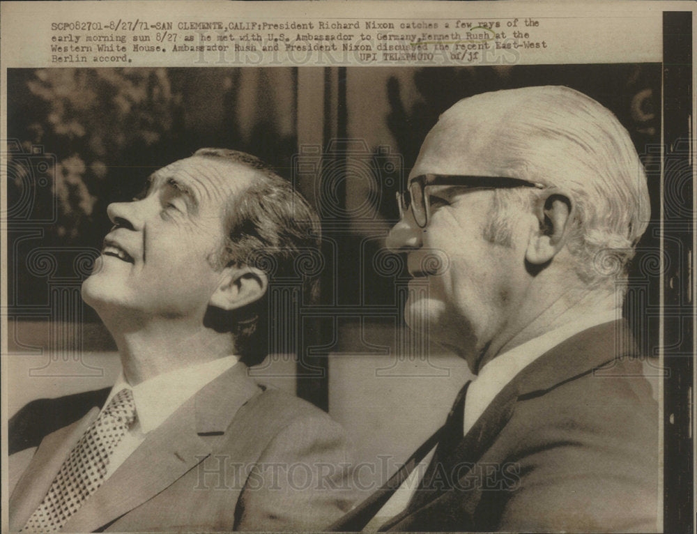 1971 U.S. Ambassador Germany Kenneth Rush - Historic Images